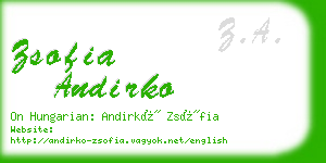 zsofia andirko business card